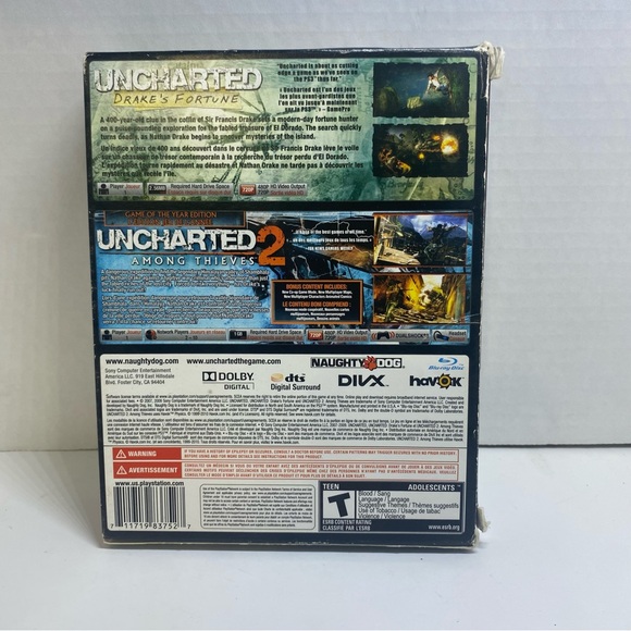 Uncharted 1 & 2 PS3 Dual Game Pack Bundle With Case - Picture 4 of 7